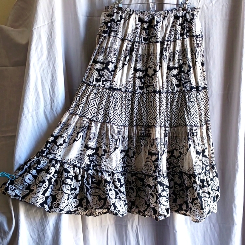 Ladies PL Cotton Ankle Length Skirt